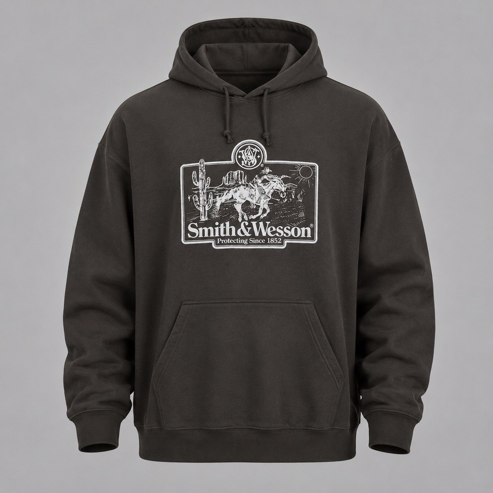 Smith & Wesson Graphic Pullover Hoodie Men's 3XL Black Midweight Fleece NWT